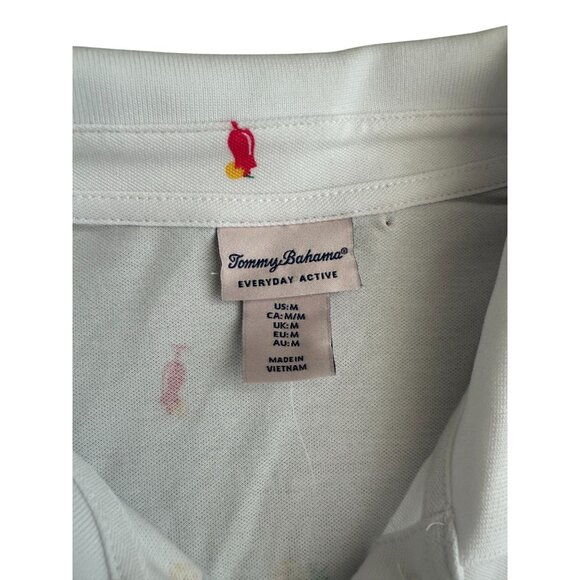 TOMMY BAHAMA Everyday Active Tropical Cocktail Print Polo Tank Top Size M NEW NW - Picture 4 of 6